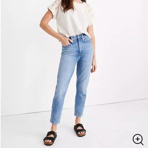 NWT Size 25 Madewell Petite Mom jean in Melva Wash